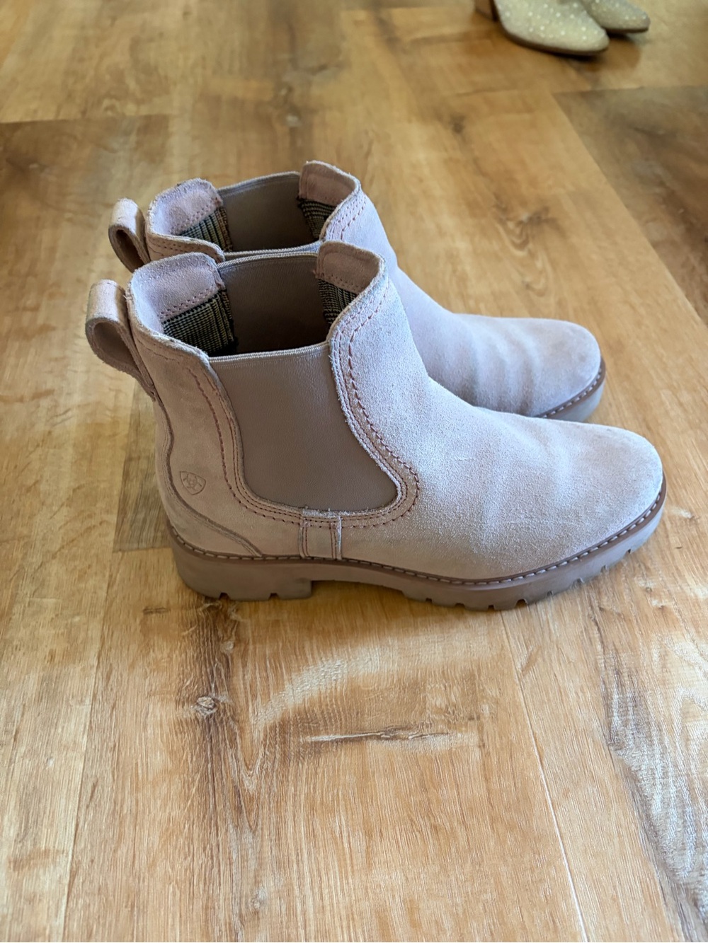 Ariat Blush Suede Chelsea Ankle Boots